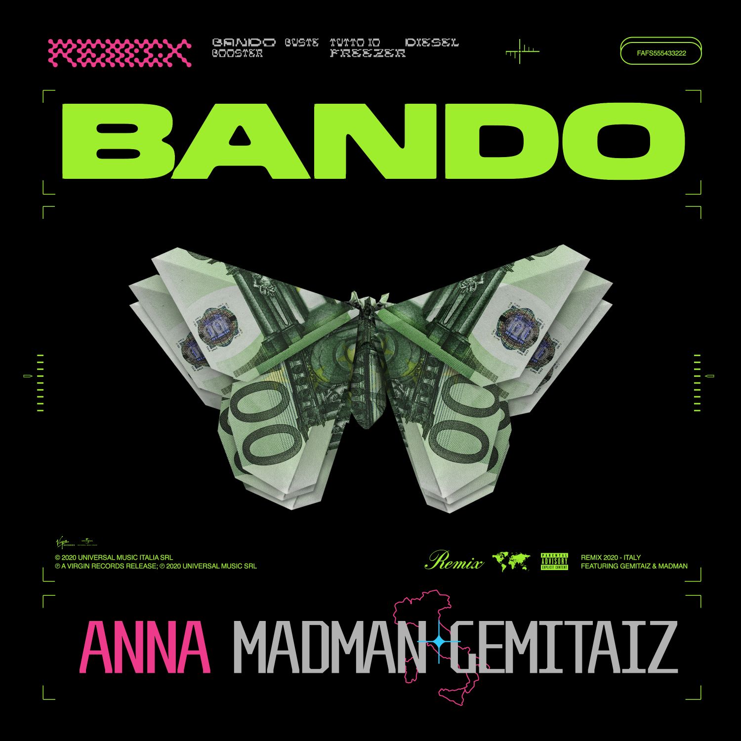Per la sedicenne spezzina Anna Pepe (per tutti solo Anna) arriva il remix  del successone Bando: con lei Madman e Gemitaiz .. 