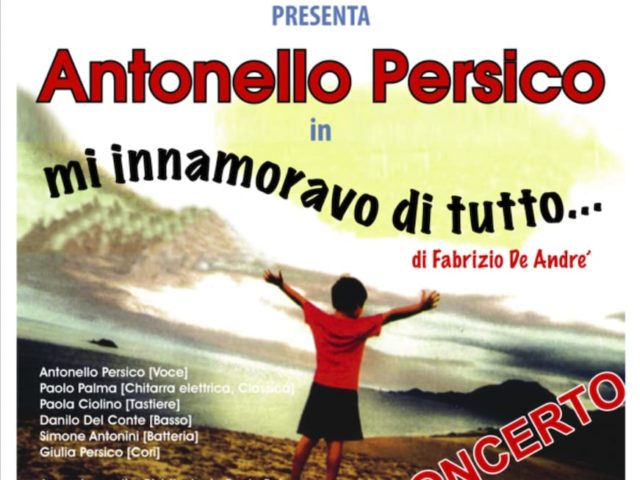 Tributo a Fabrizio De Andrè con Antonello Persico il 9 agosto a Castel di Sangro