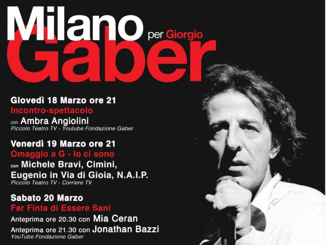Milano per Gaber: dal 18 marzo in streaming