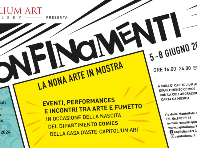 Sconfinamenti, la nona arte in mostra a Roma dal 5 all’8 giugno con tanti artisti e ospiti musicali