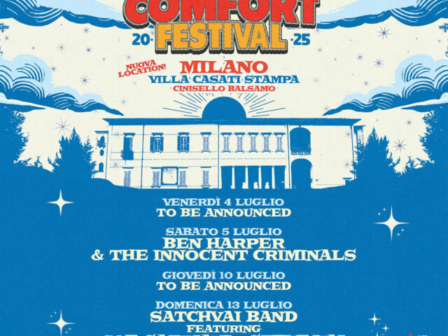 Il Comfort Festival si sposta a Milano: Ben Harper, Joe Satriani e Steve Vai